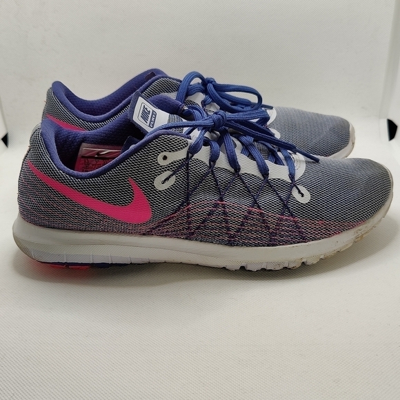 Nike Women's Flex Fury 2 Running Shoe Pink and Purple Athletic Shoes Size 9.5 - Picture 1 of 11